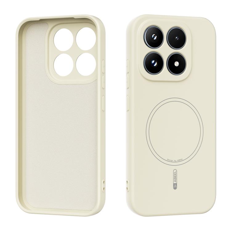 

For Xiaomi 17 ABEEL Skin-friendly Feel Magsafe Liquid Silicone Phone Case(Yellow)
