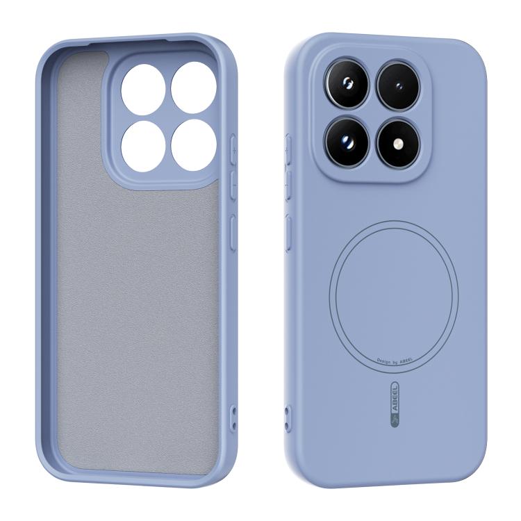 

For Xiaomi 17 ABEEL Skin-friendly Feel Magsafe Liquid Silicone Phone Case(Sky Blue)