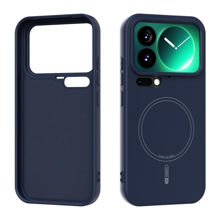 

For Xiaomi 17 Pro ABEEL Skin-friendly Feel Magsafe Liquid Silicone Phone Case(Blue)