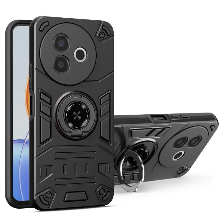 

For vivo Y39 5G Rotating Holder TPU Hybrid PC Phone Case(Black)