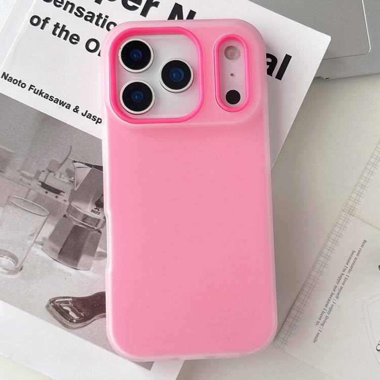

For iPhone 17 Pro Max Jelly Color Matte Feel PC Hybrid TPU Phone Case(Rose Red)