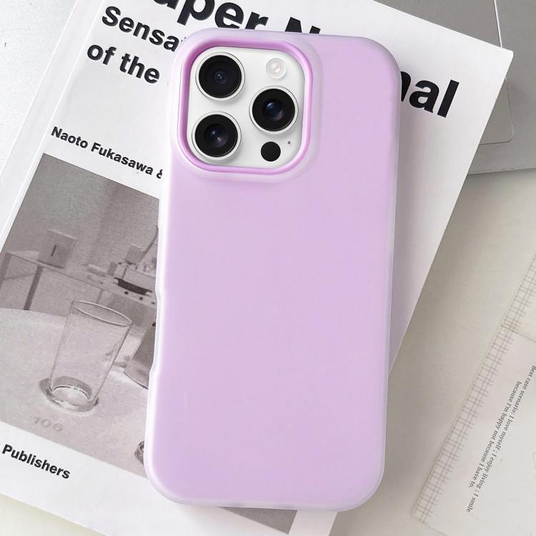 

For iPhone 16 Pro Jelly Color Matte Feel PC Hybrid TPU Phone Case(Purple)