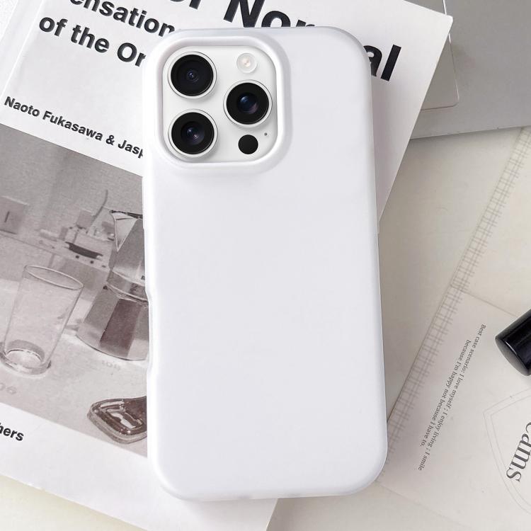 

For iPhone 16 Pro Jelly Color Matte Feel PC Hybrid TPU Phone Case(White)