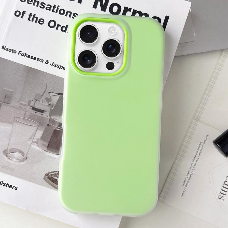 

For iPhone 16 Pro Jelly Color Matte Feel PC Hybrid TPU Phone Case(Green)