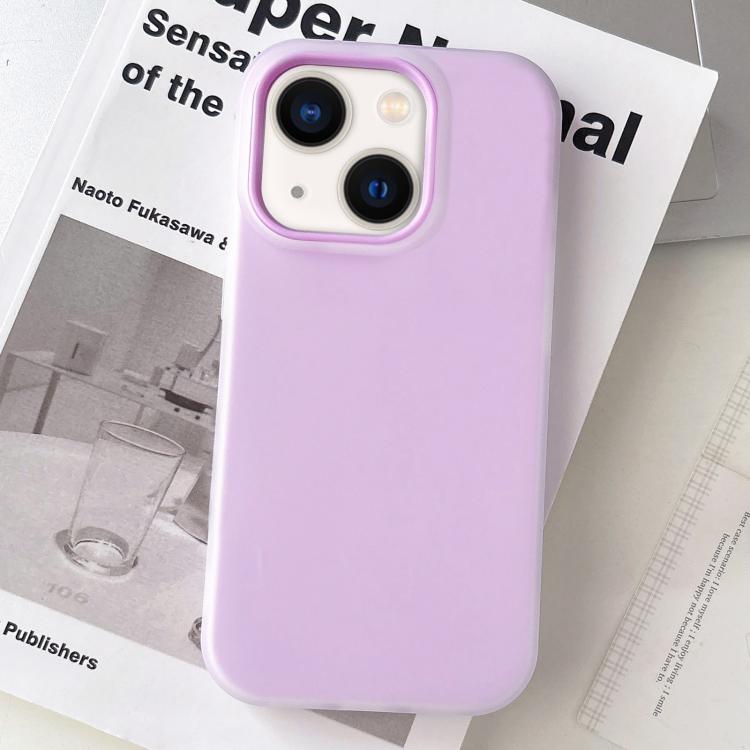 

For iPhone 14 Jelly Color Matte Feel PC Hybrid TPU Phone Case(Purple)