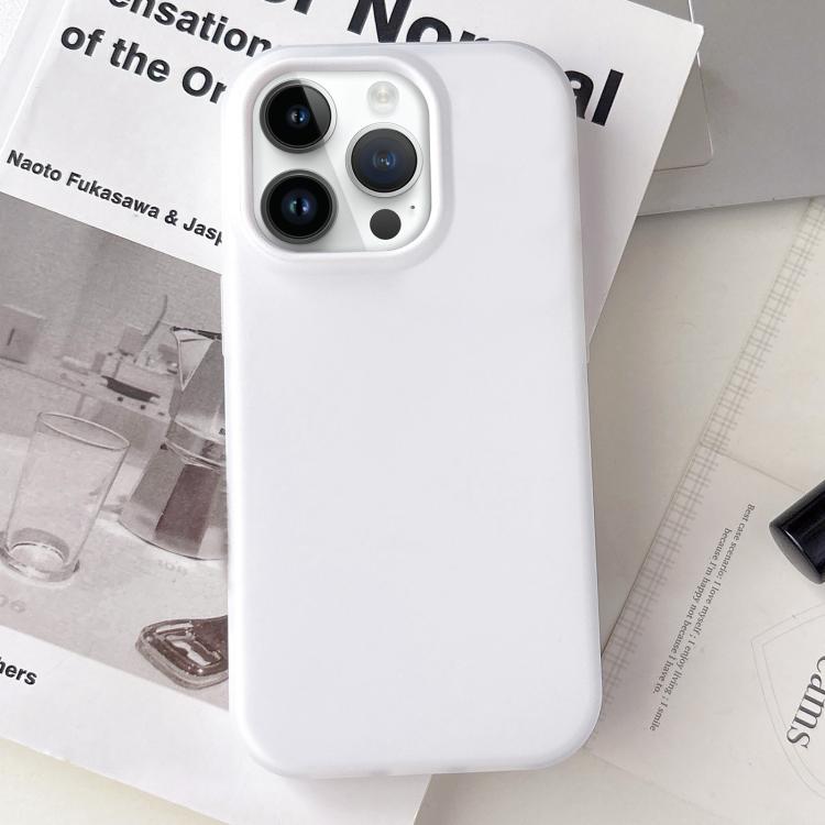 

For iPhone 14 Pro Max Jelly Color Matte Feel PC Hybrid TPU Phone Case(White)