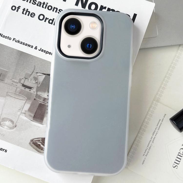 For iPhone 13 Jelly Color Matte Feel PC Hybrid TPU Phone Case(Black)