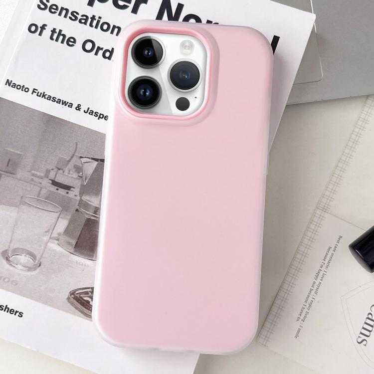 

For iPhone 12 Pro Max Jelly Color Matte Feel PC Hybrid TPU Phone Case(Light Pink)