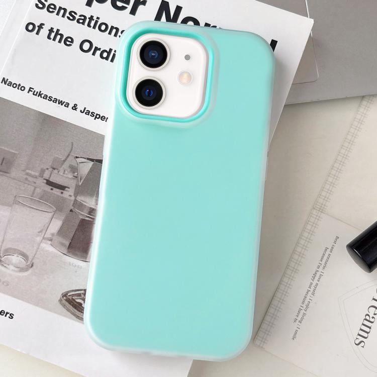 

For iPhone 11 Jelly Color Matte Feel PC Hybrid TPU Phone Case(Mint Green)