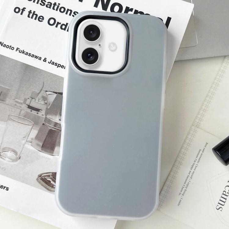 

For iPhone 16 Plus Jelly Color Matte Feel PC Hybrid TPU Phone Case(Black)