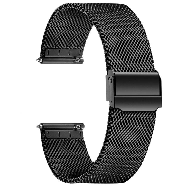 

20mm Milanese Buckle Stainless Steel Watch Band(Black)