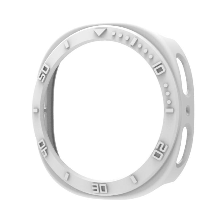 

For Samsung Galaxy Watch8 44mm Half Coverage Hollow PC Watch Protective Cover(White)