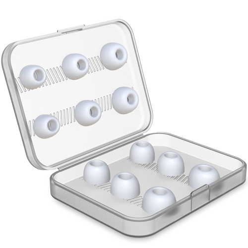 

12 PCS Wireless Earphone Replaceable Silicone Ear Cap Earplugs for AirPods Pro, with Storage Box(White)