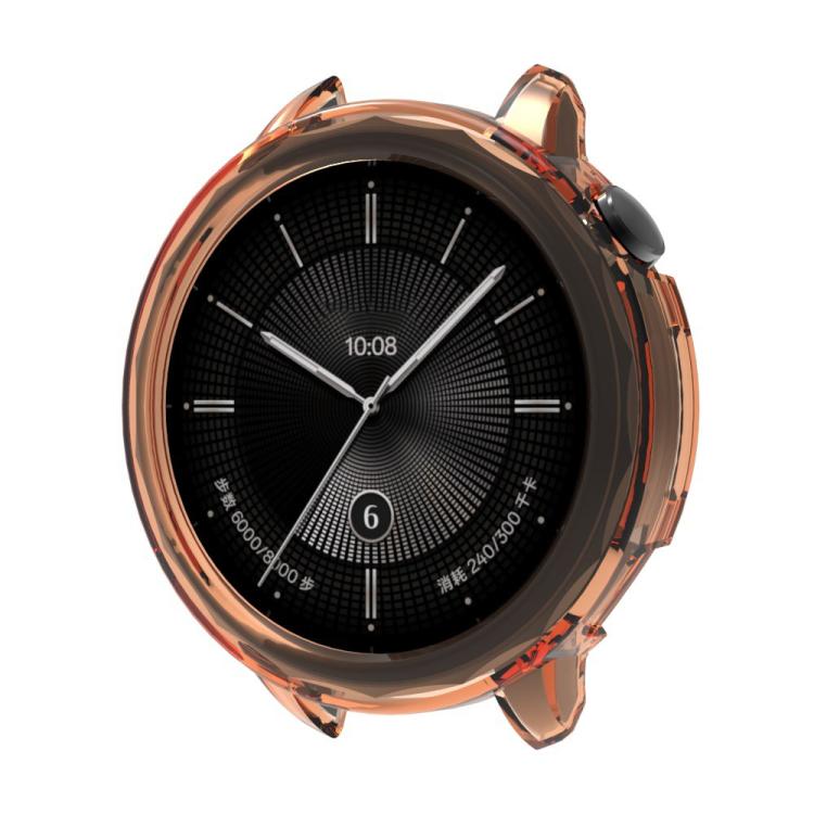 

For OPPO Watch X2 Mini Half Coverage Hollow TPU Watch Protective Cover(Transparent Orange)