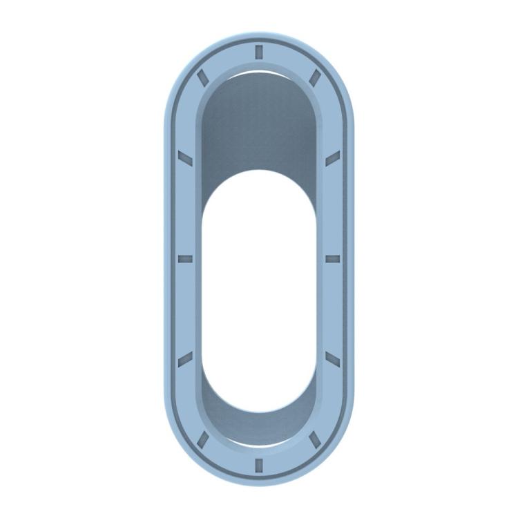 

For Xiaomi Smart Band 10 / 9 / 8 NFC Half Coverage Hollow TPU Watch Protective Cover(Blue)