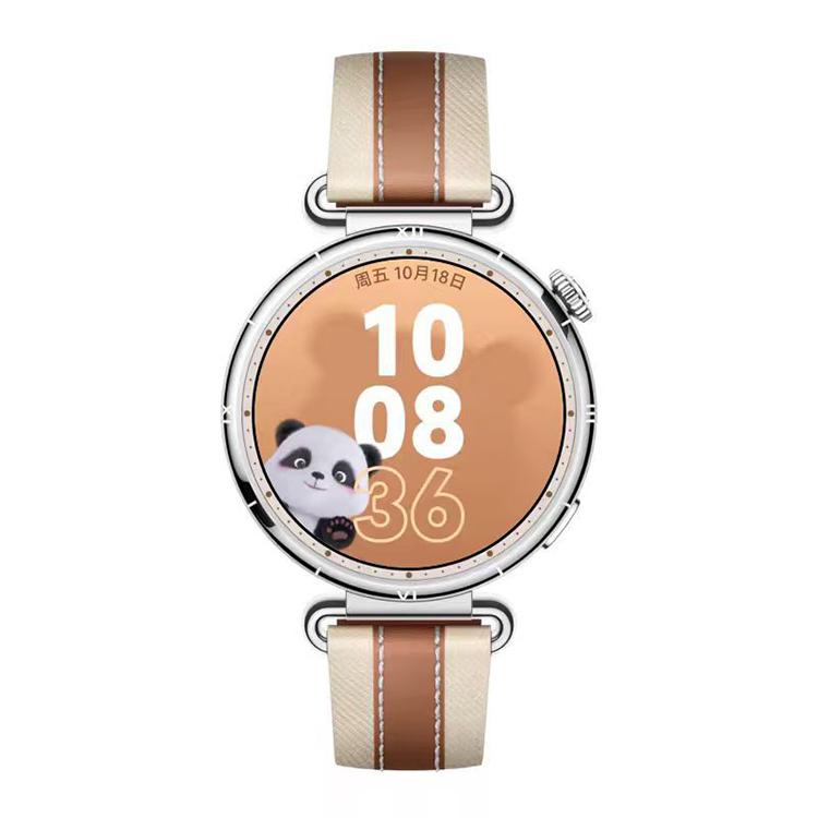 For Huawei Watch GT 6 41mm xDfind Spliced Genuine Leather Watch Band(Brown)