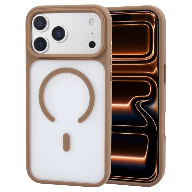 

For iPhone 17 Pro Max GEBEI Jazz Series Skin Feel Frosted MagSafe Phone Case(Brown)