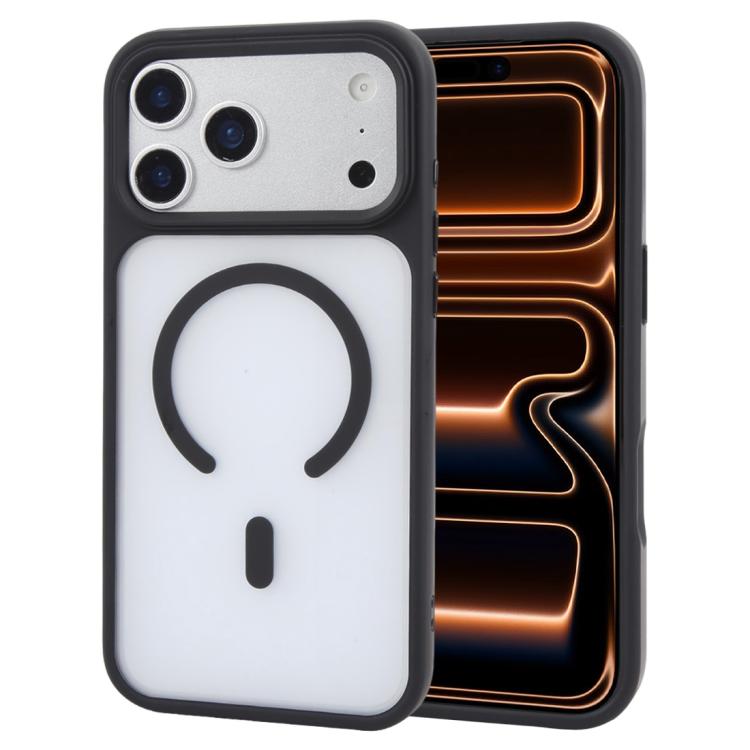 

For iPhone 17 Pro GEBEI Jazz Series Skin Feel Frosted MagSafe Phone Case(Black)