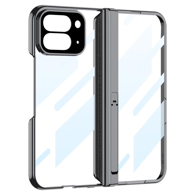 

For Google Pixel 10 Pro Fold GKK Integrated Magnetic Folding Hinge Phantom Side Bag Bracket Phone Case(Black)