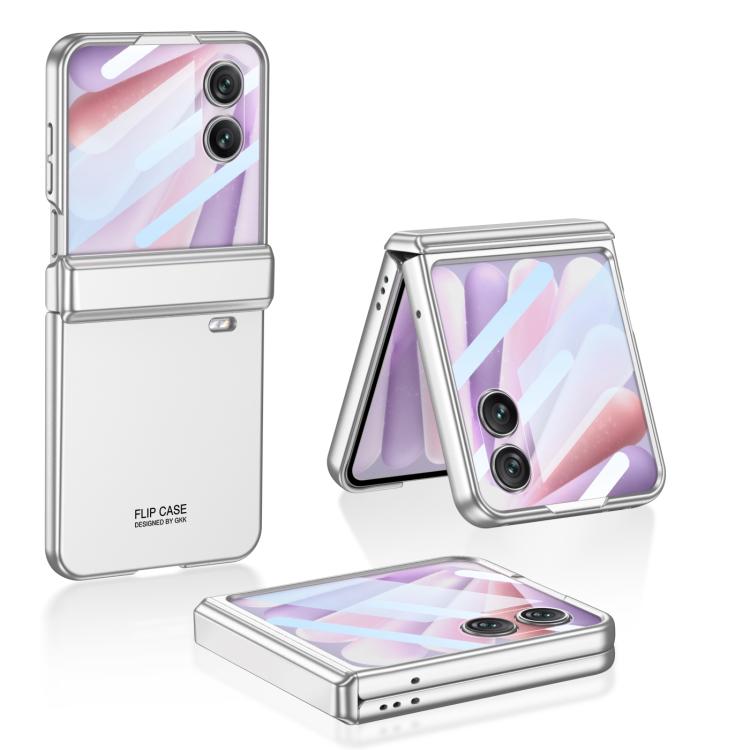 

For Honor Magic V Flip 2 GKK Integrated Magnetic Folding Hinge Full Cover Phone Case(Silver)