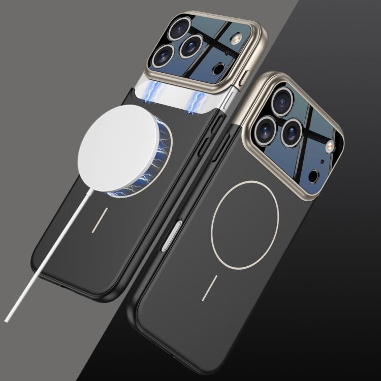 

For iPhone 17 Pro Max GKK Color Master Splicing MagSafe Magnetic Phone Case(Grey Black)
