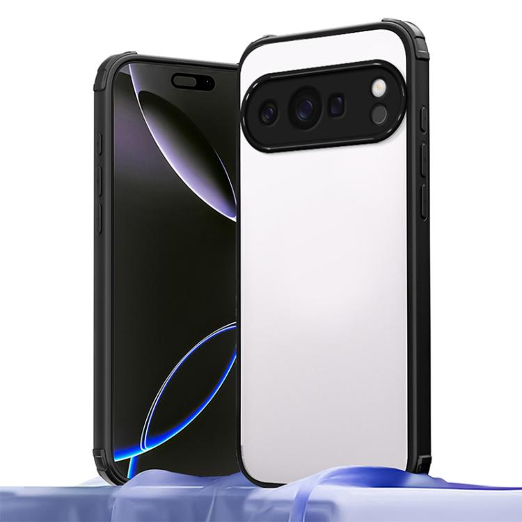 

For Google Pixel 10 Pro XL Four Corners Shield Shockproof TPU Hybrid PC Phone Case(Black)