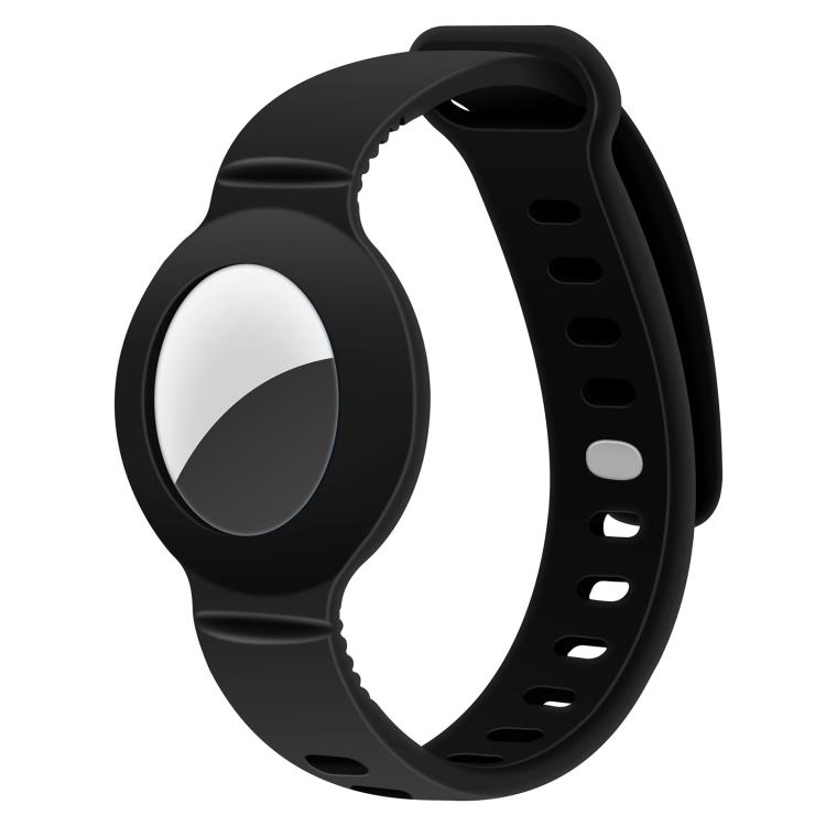 

For AirTag xDfind Breathable Silicone Band Style Anti-lost Tracker Protective Cover(Black)