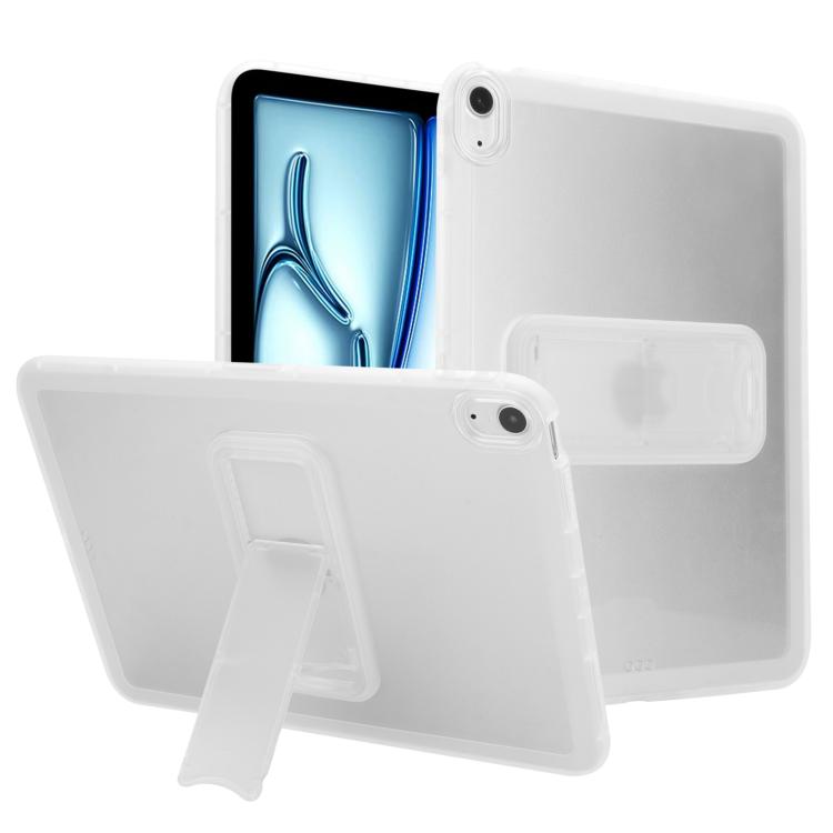 

For iPad Air 10.9 2022 / 2020 / Pro 11 2018 Semi-Transparent TPU Shockproof Tablet Case with Holder(Transparent)