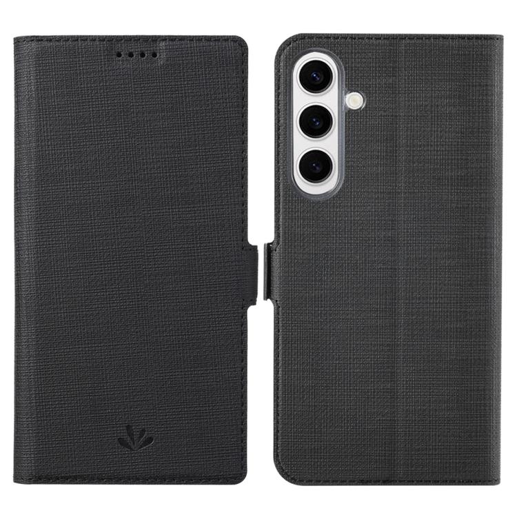 

For Samsung Galaxy S25 5G ViLi K Series Magnetic Buckle Flip Leather Phone Case(Black)