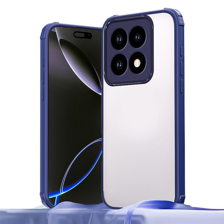 

For Xiaomi 15T 5G Four Corners Shield Shockproof TPU Hybrid PC Phone Case(Blue)