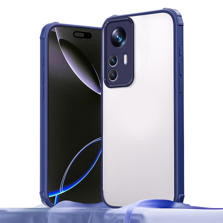 

For Xiaomi 12T / 12T Pro Four Corners Shield Shockproof TPU Hybrid PC Phone Case(Blue)
