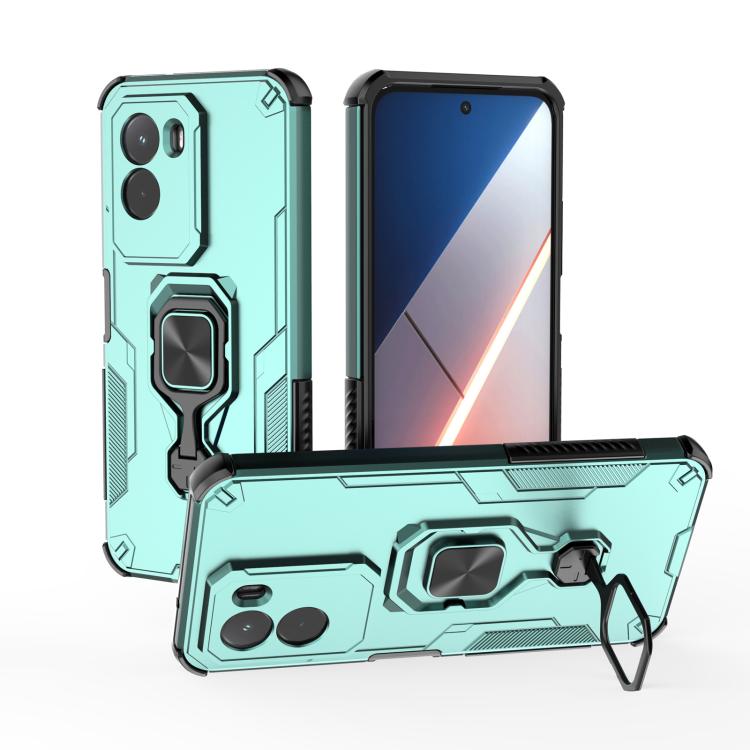 For Xiaomi Poco M7 4G 169mm Metal Kickstand TPU Hybrid PC Phone Case(Green)