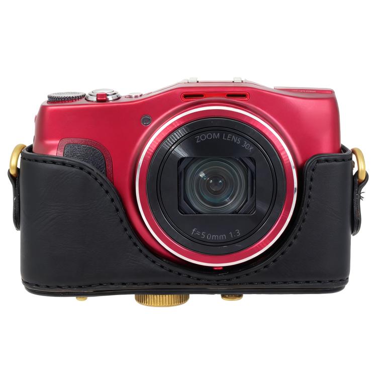 

For Canon PowerShot SX710 HS / SX700 HS Retro Leather Full Body Camera Cover Bag with Strap(Black)