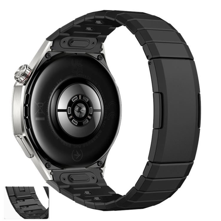 

For Huawei Watch GT 6 Pro Arc One-beads Button Side-detachable Buckle Titanium Watch Band(Black)