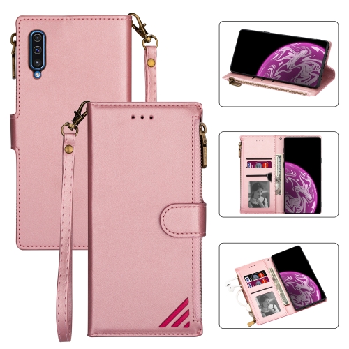 Flip Case for Samsung Galaxy A50 Rose Gold PU Leather Wallet Cover Compatible with Samsung Galaxy A50 