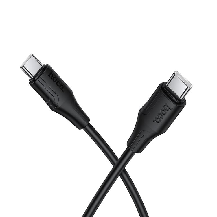 

hoco X124 USB-C / Type-C to USB-C / Type-C Bien 60W Silicone Charging Data Cable, Length: 1m(Black)