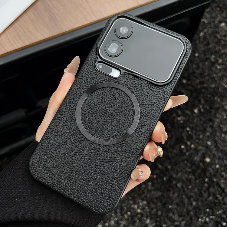 

For Xiaomi 17 Pro Max CD Magsafe Magnetic Litchi Texture Phone Case(Black)