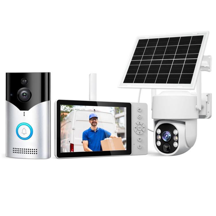 

SriHome DH051+DH002+DH005 5 inch HD Screen PIR Visual Doorbell Camera Set(EU Plug)