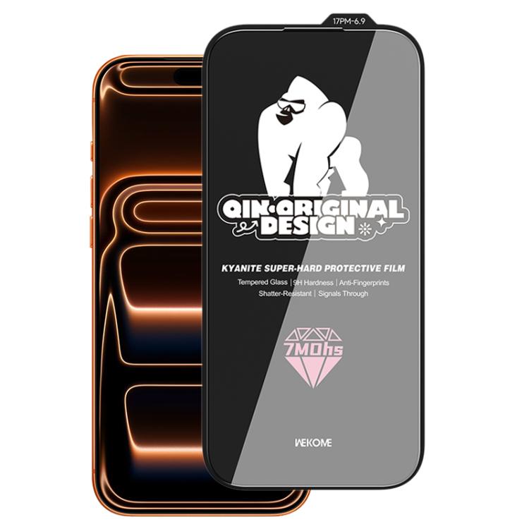 

For iPhone 17 Pro Max WK WTP-129 Qin-Original Design 9D Curved Kyanite Ultra-Hard Tempered Glass Film