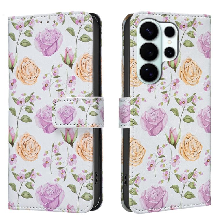 

For Samsung Galaxy S26 Ultra 5G BF42 Color Painting Leather Phone Case(Yellow Rose)