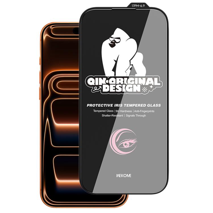 

For iPhone 17 Pro Max WK WTP-130 Qin-Original Design 9D Curved Anti-lridescence Eye-Caring HD Tempered Glass Film