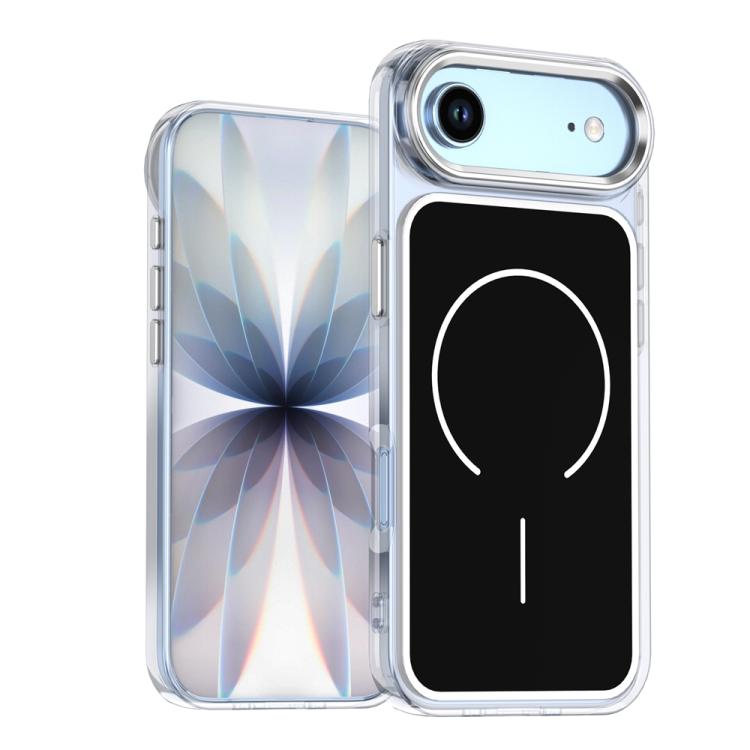 

For iPhone Air Electroplated Dual Color PC Hybrid TPU Soft Frame MagSafe Phone Case(Black)