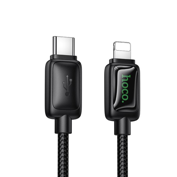

hoco U146 Mundo 1.2m PD30W Type-C to 8 Pin Charging Data Cable with LED(Black)