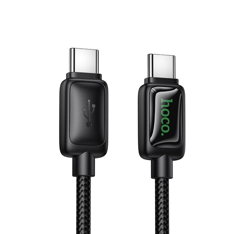 

hoco U146 Mundo 1.2m 60W Type-C to Type-C Charging Data Cable with LED(Black)