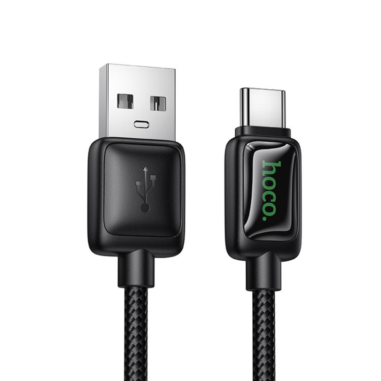 

hoco U146 Mundo 1.2m 3A USB to Type-C Charging Data Cable with LED(Black)