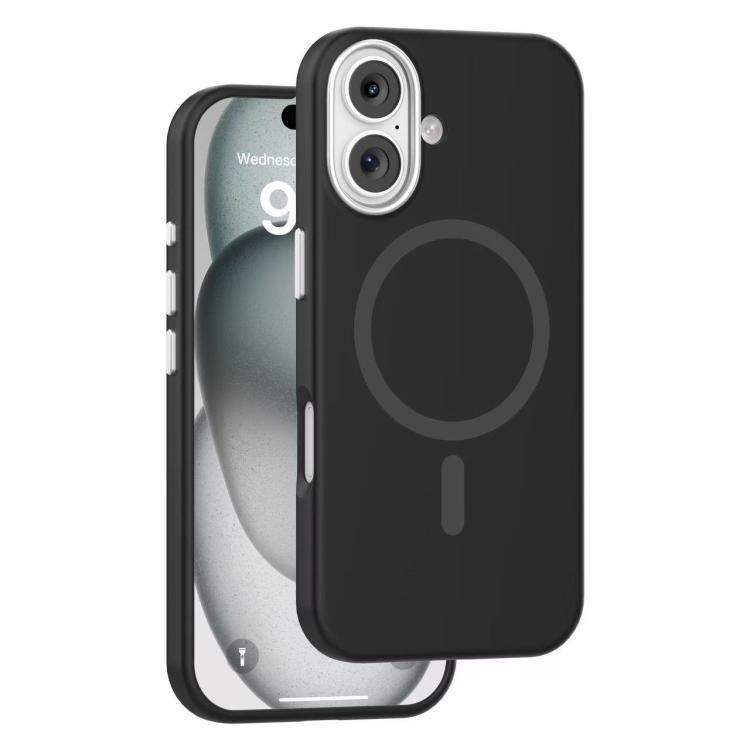 

For iPhone 17 Mutural Karen Series Liquid Silicone MagSafe Phone Case(Black)