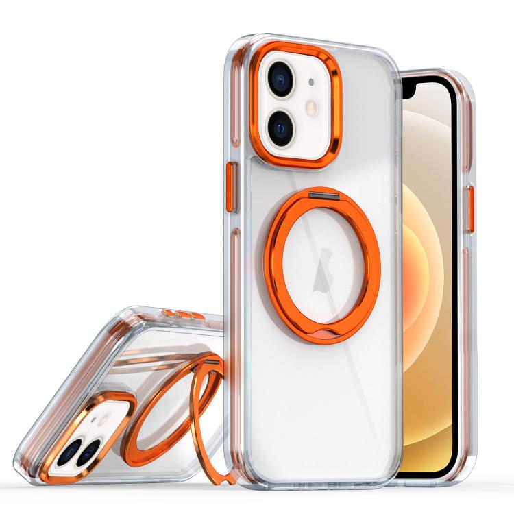 

For iPhone 12 / 12 Pro Magnetic 360 Degree Rotating Holder Phone Case(Orange)