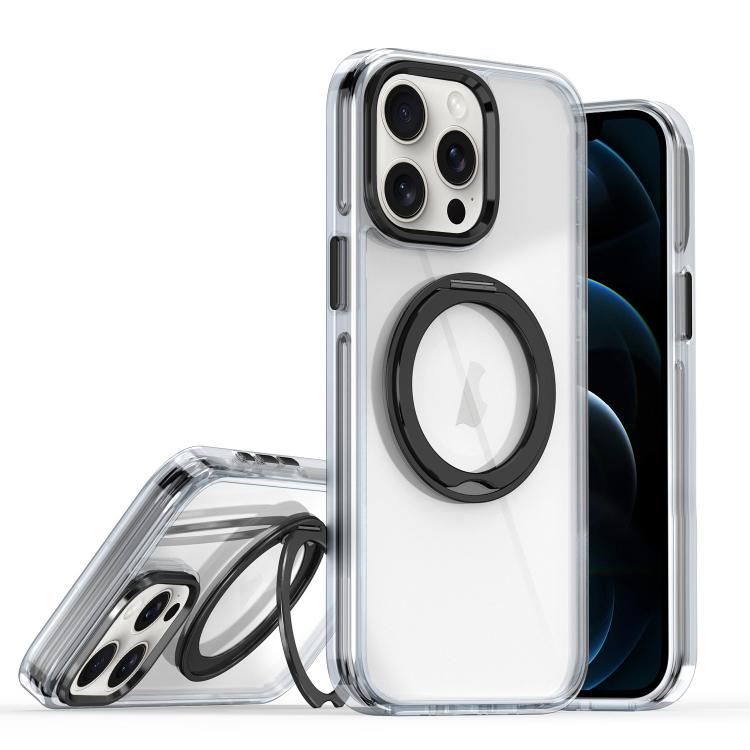 

For iPhone 12 Pro Max Magnetic 360 Degree Rotating Holder Phone Case(Black)