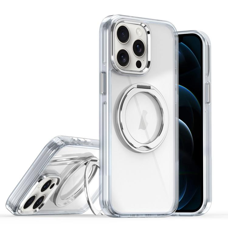 

For iPhone 12 Pro Max Magnetic 360 Degree Rotating Holder Phone Case(White)
