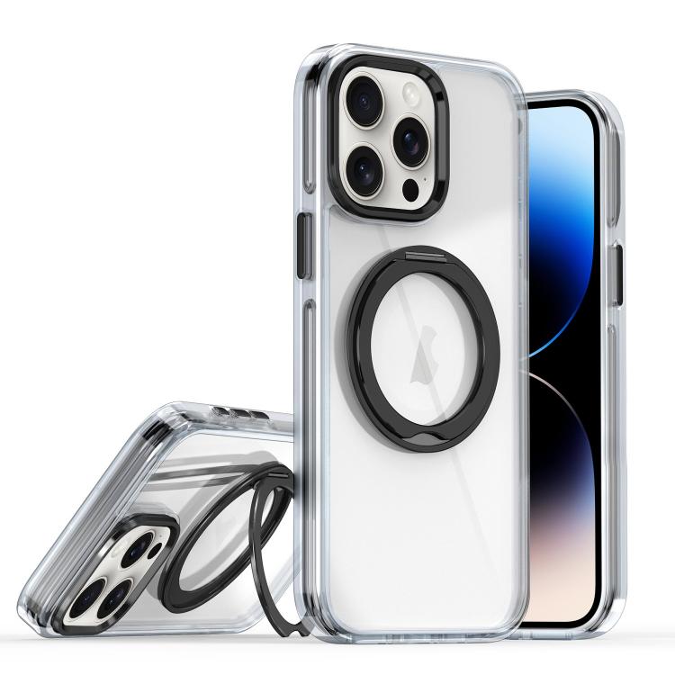 

For iPhone 14 Pro Magnetic 360 Degree Rotating Holder Phone Case(Black)